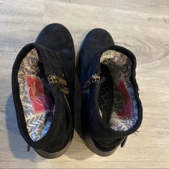 Roxy faux Suede Black Women's Ankle Boots - Picture 12 of 13